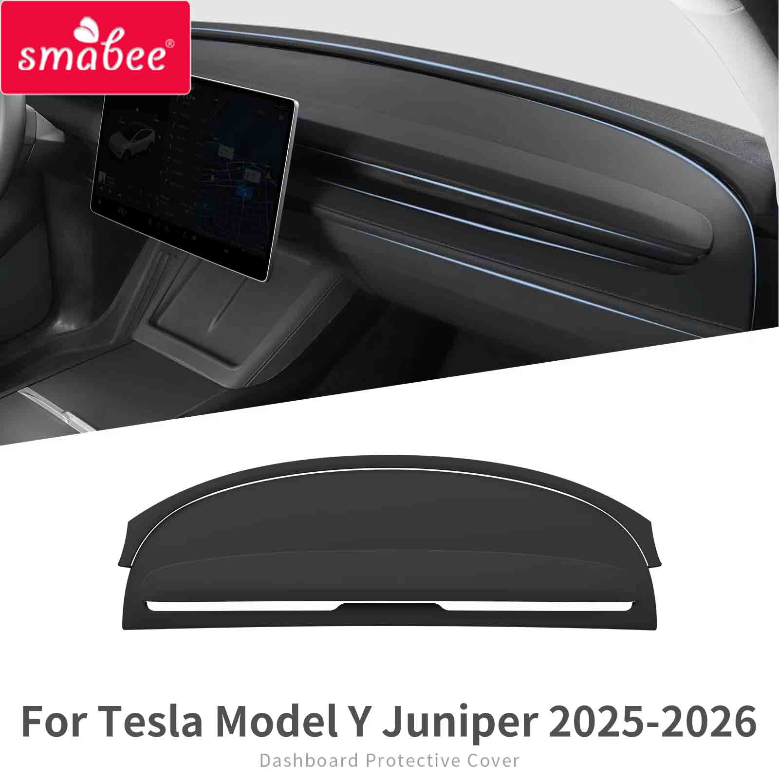 Smabee テスラモデル Y ジュニパー/モデル YL 2025 2026 車のダッシュマットダッシュボードカバーダッシュマット遮光パッド保護アクセサリー