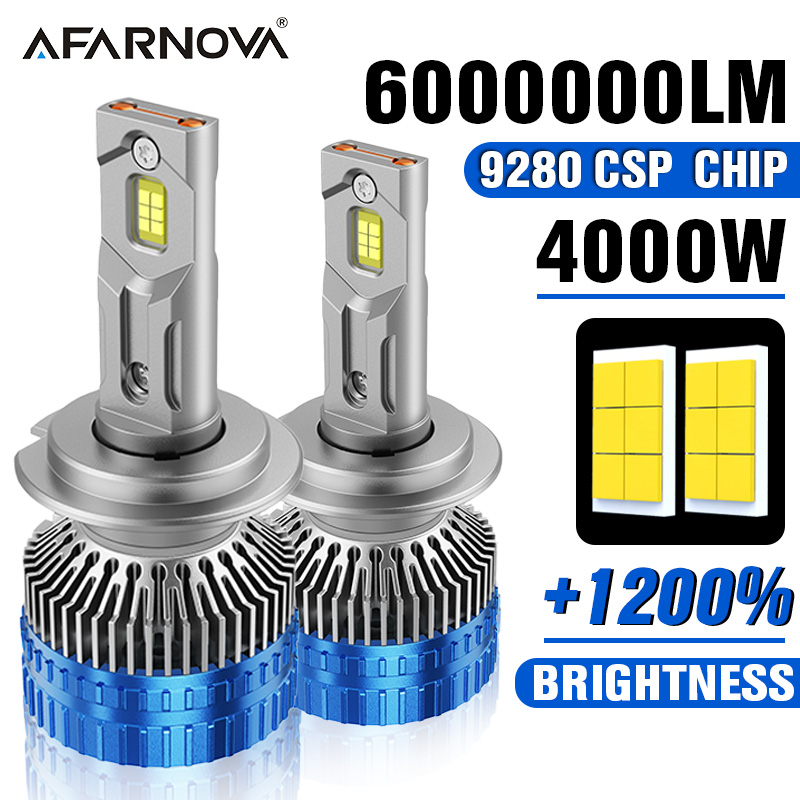 6000000LM 4000 ワット H7 H4 LED CANbus K7C H1 H3 H8 H9 H11 H13 9005 9006 HB3 HB4 9007 LED ヘッドライトターボ自動フォグランプ 6000K 12V
