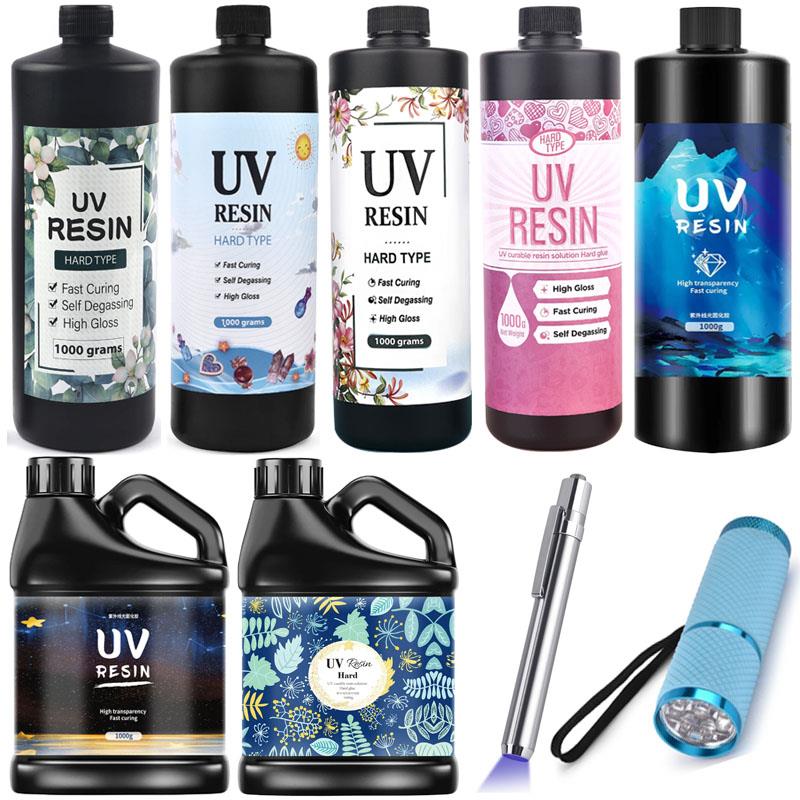 500/1000 グラム UV 樹脂接着剤紫外線硬化透明エポキシ樹脂 UV 接着剤 DIY 樹脂ジュエリー作成用品 UV 接着剤接着剤