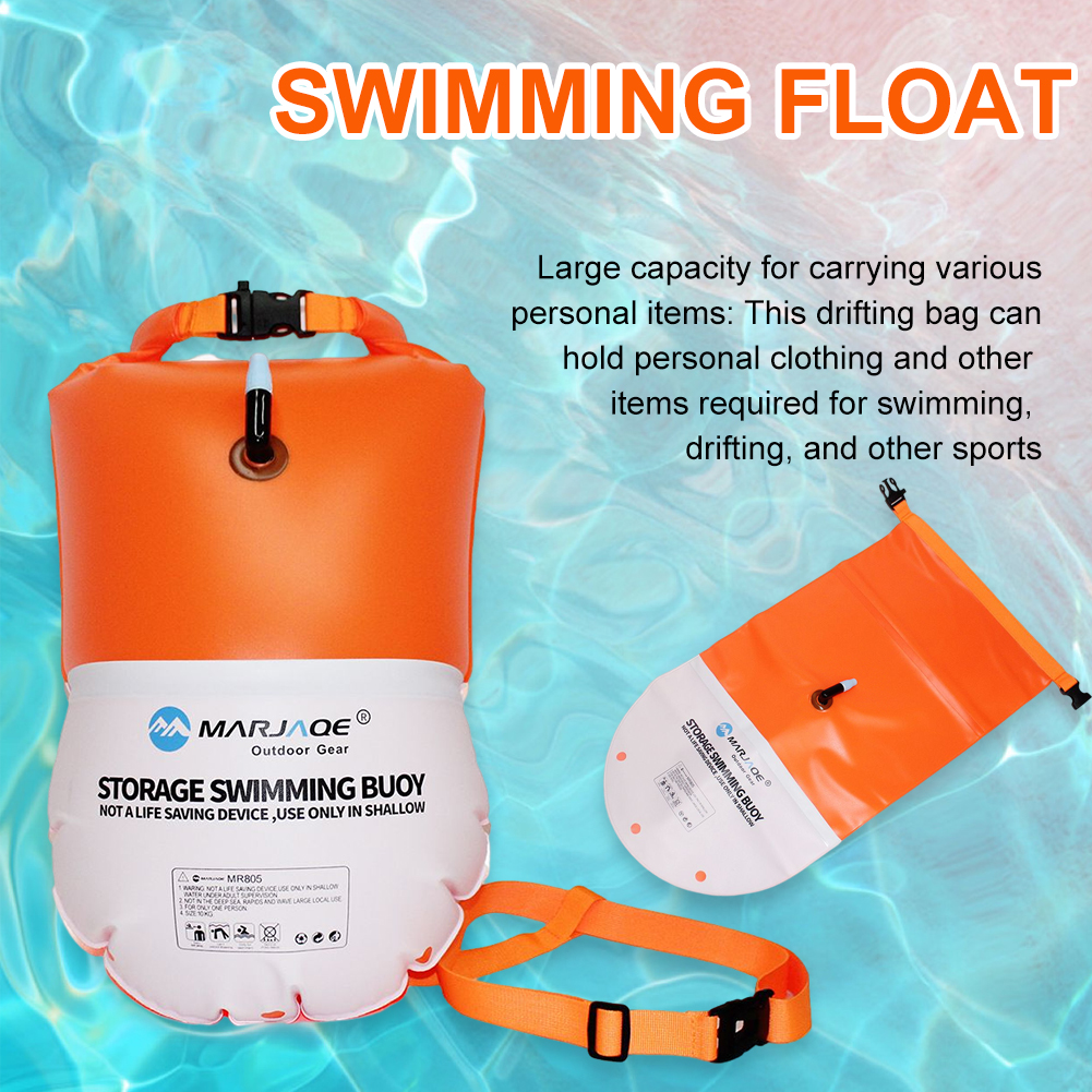 20L 水泳ブイウォータースポーツ安全バッグ PVC 収納安全バッグウエストベルト付きシュノーケリングダイビング衣類財布収納
