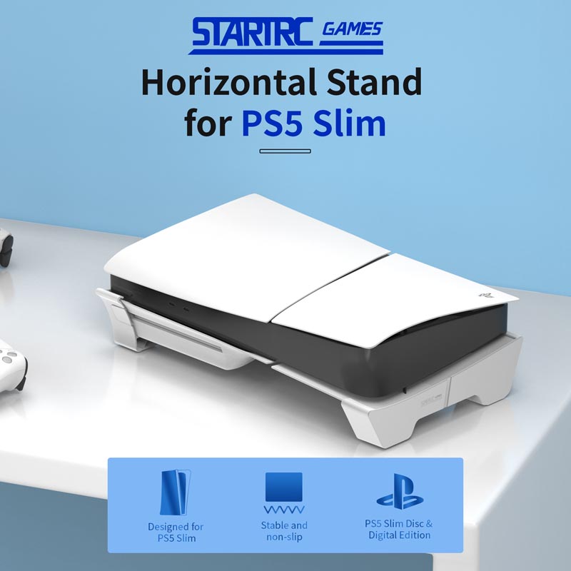 PS5 スリム/プロゲームコンソール用水平スタンド滑り止め冷却ベースブラケットプレイステーション 5 スリムコンソールゲームアクセサリー用