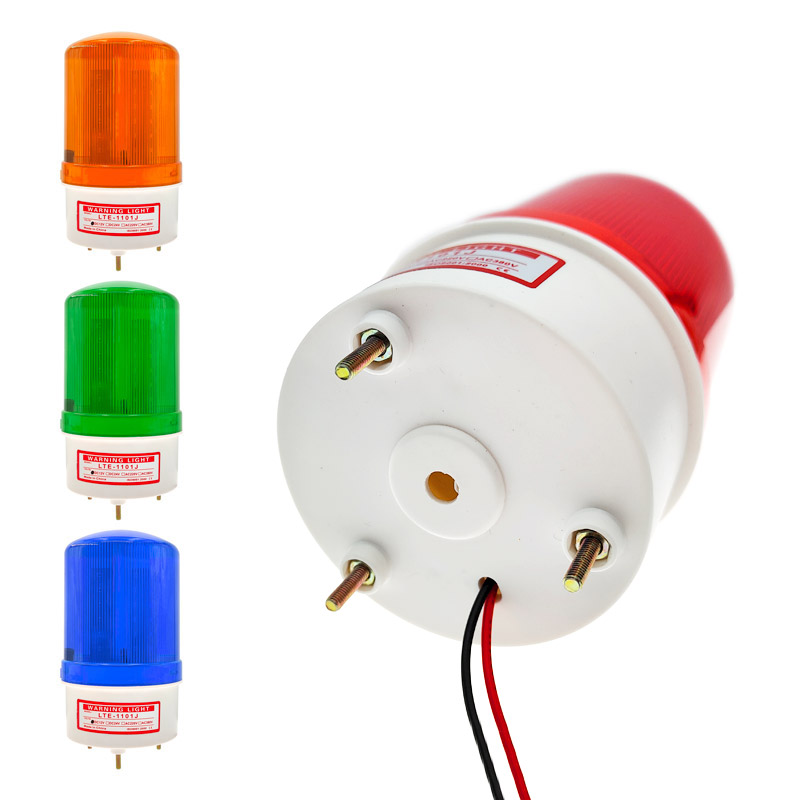 12V 24V LED ストロボ信号警告ブザーライト LTE-1101J 警告ランプサウンドインジケータライト点滅セキュリティアラーム 220V