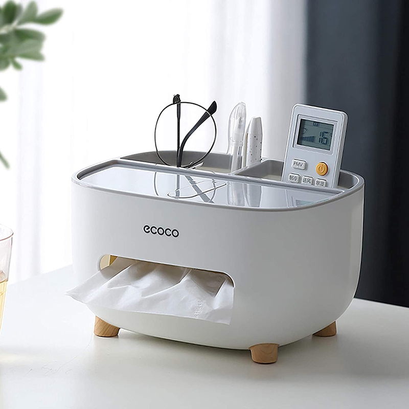 家庭用ナプキンティッシュボックス、多機能収納、リモコンホルダー、リビングルーム、バスルーム、寝室用雑貨ボックス