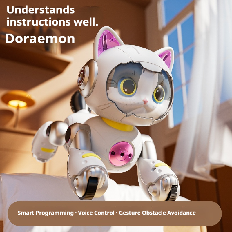 4drc Y14 Ai インテリジェントロボット猫プログラマブルリモコンジェスチャー障害物回避音声制御同行おもちゃ