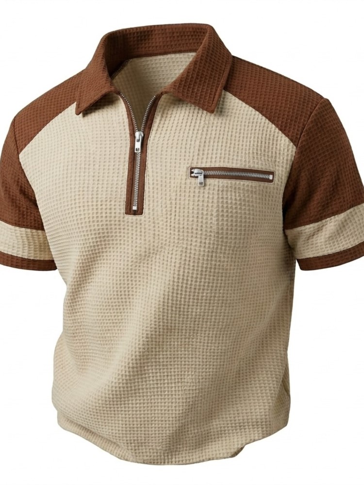 夏のファッションチェック柄ポロシャツ新メンズスポーツ半袖 Tシャツラペルポロシャツ通気性ルーズベーシックシャツ男性トップス