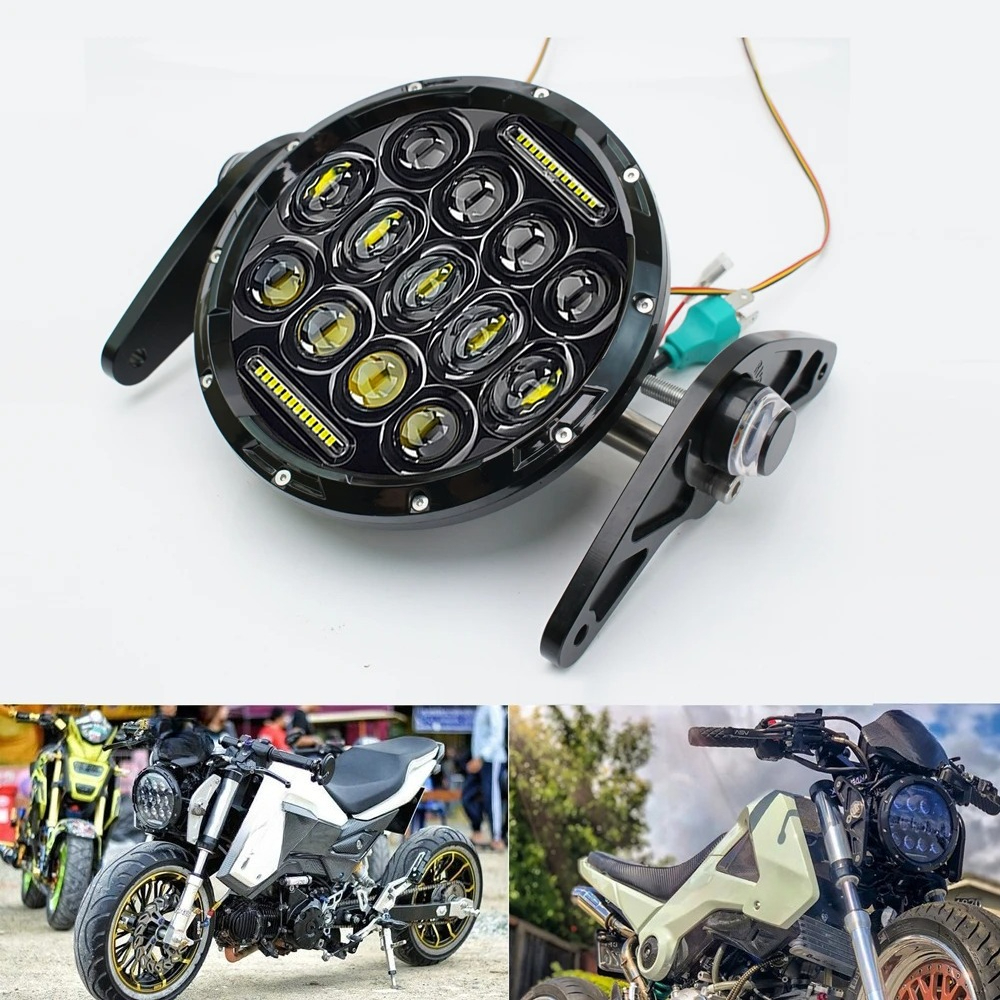 フロントフォークの 60W LED ヘッドライト Grom 125 MSX125 2013-2016 Ducati Venom X12RS 125 (スポット 60W)