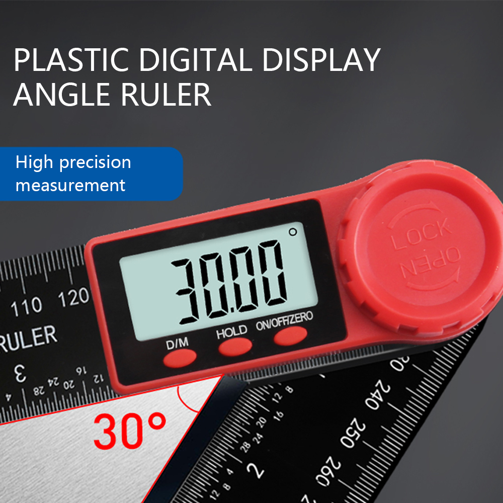 デジタル角度ファインダー分度器 LCD 付き精密木工ツール、大工/建設用 360° 磁気レベル