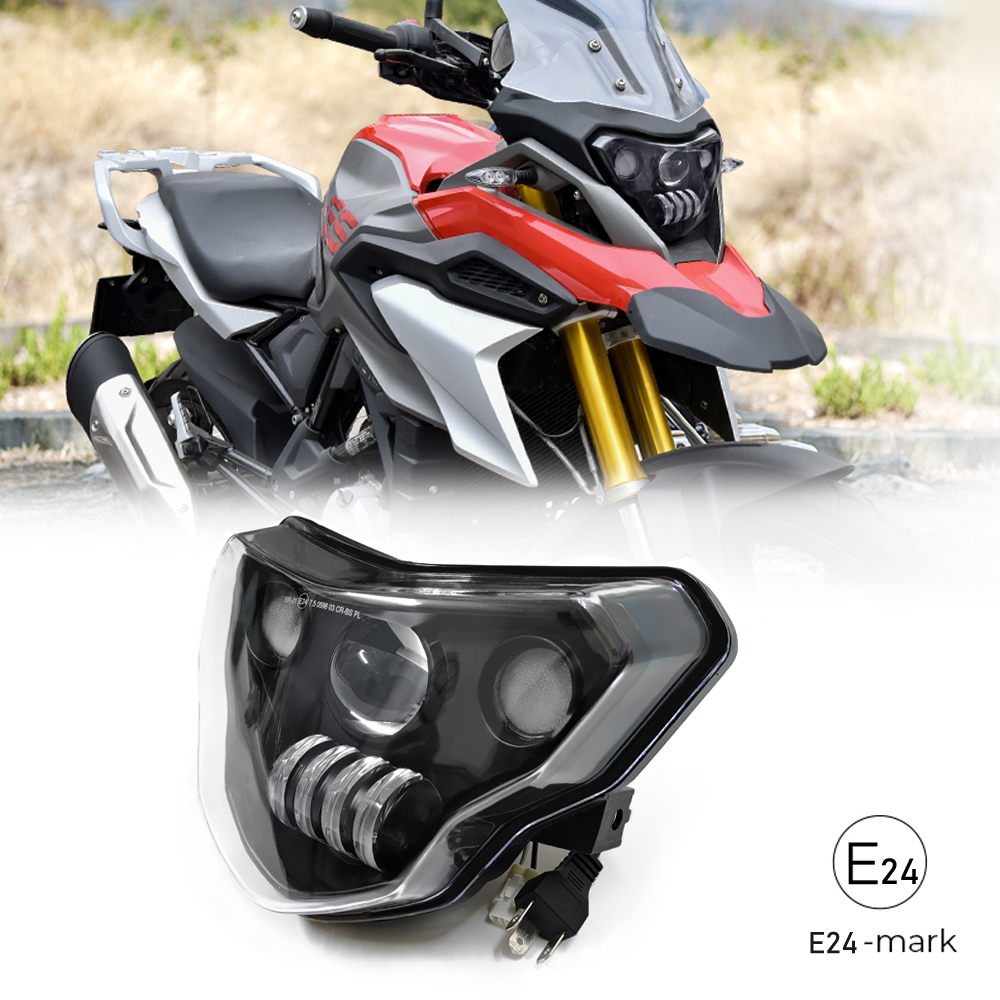 G310GS G310R 用の新しい LED ヘッドライトアセンブリ承認されたヘッドライトフロントランプ、高ロービーム DRL 付き BMW G310GS G310R