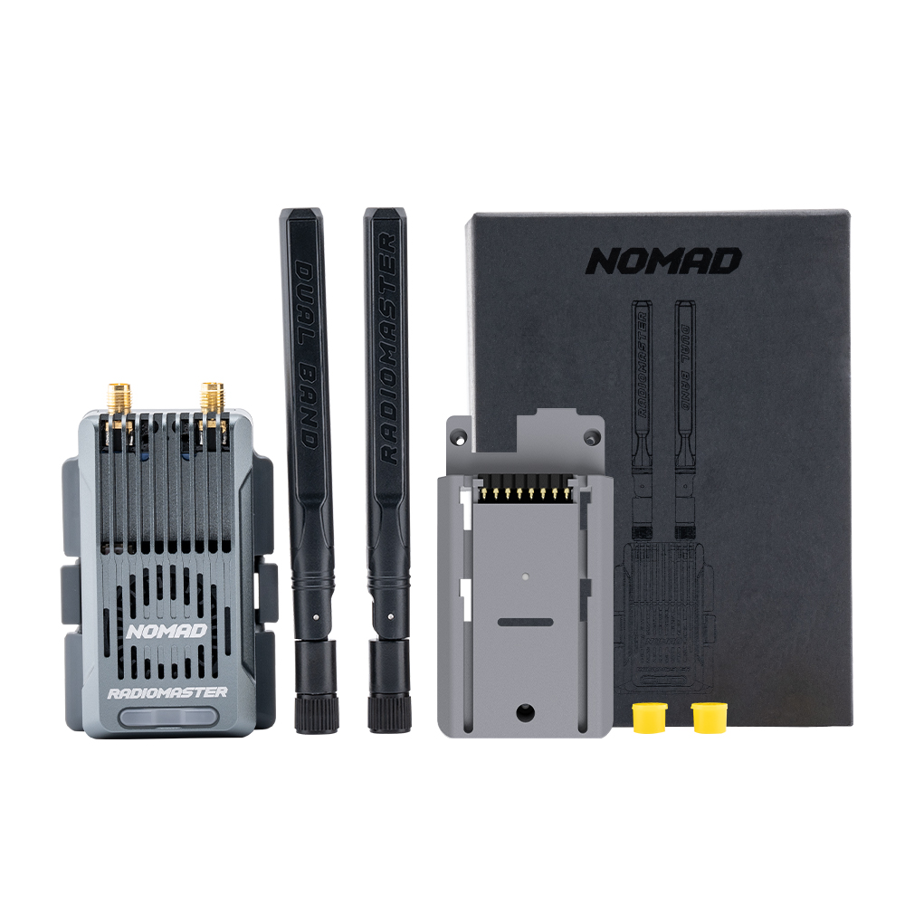 Radiomaster Nomad デュアル バンド Gemini Xrossband ExpressLRS モジュール内蔵 RGB ライト ストリップ、ナノ/マイクロ モジュール アダプター付き