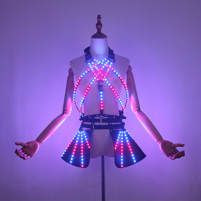 カラフルなLEDライトアップスカートパーティークラブウェア