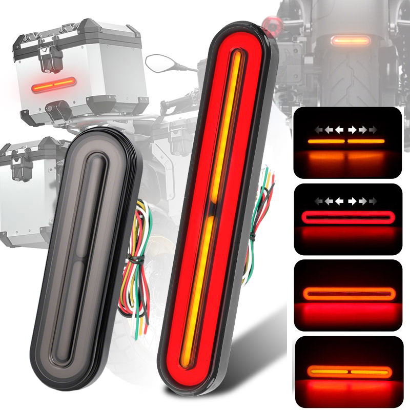 3 で 1 LED テールライト赤黄色オートバイリアブレーキストップランプターンシグナルライト DRL バイクダートピットバイクトラック ATV UTV