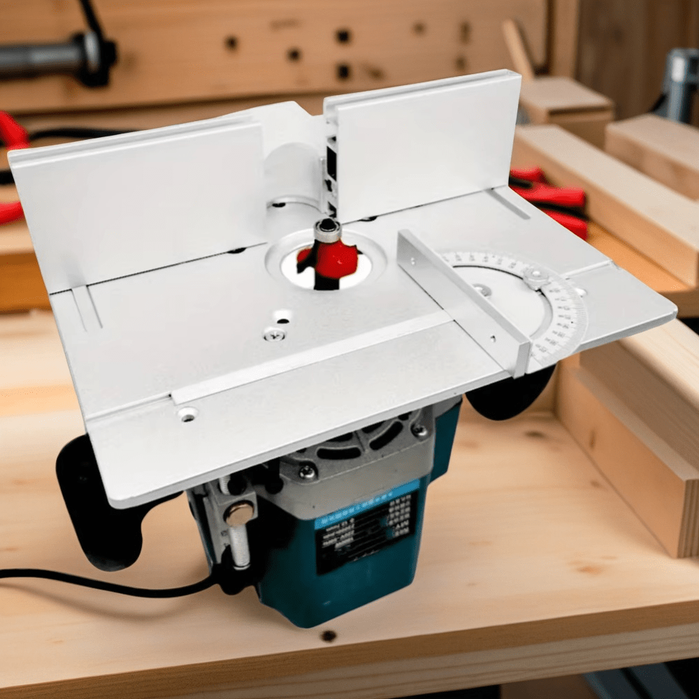 X8 アルミルーターテーブルインサートプレート木工トリマー電動木材フライスフリッププレートマイターゲージ付き DIY 作業台