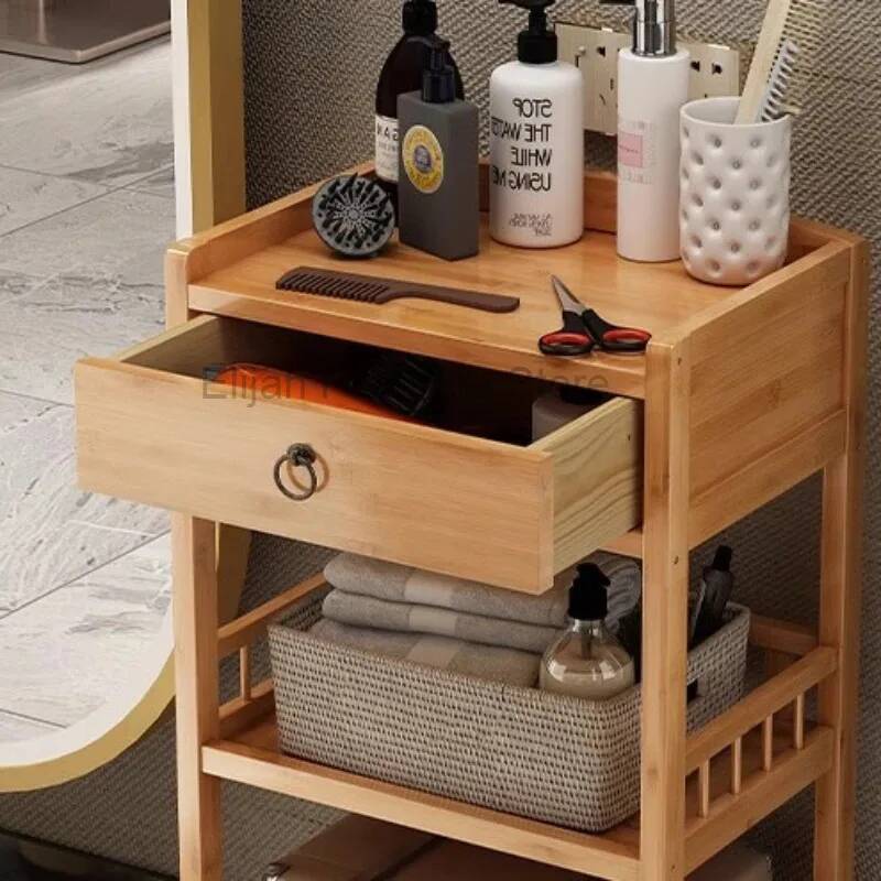 医療用木製カート サロン ローリング トロリー ホイール サロン トロリー美容機器 Muebles Peluqueria 商業家具 YN50ST