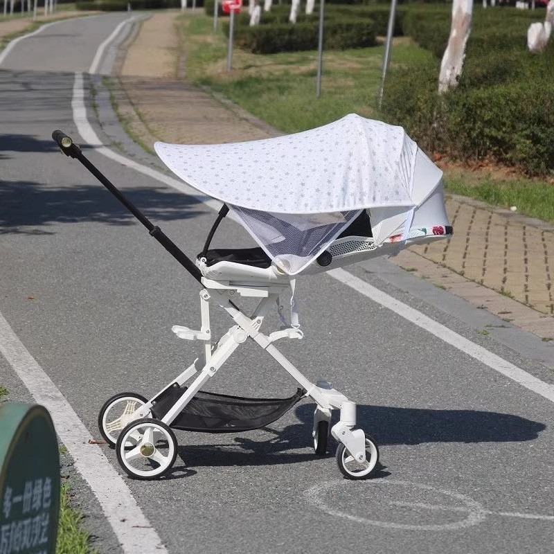 ユニバーサルベビーカーキャノピー UV 保護日焼け止めカバー漫画サンシェード拡張日よけ夏新生児ベビーカーアクセサリー