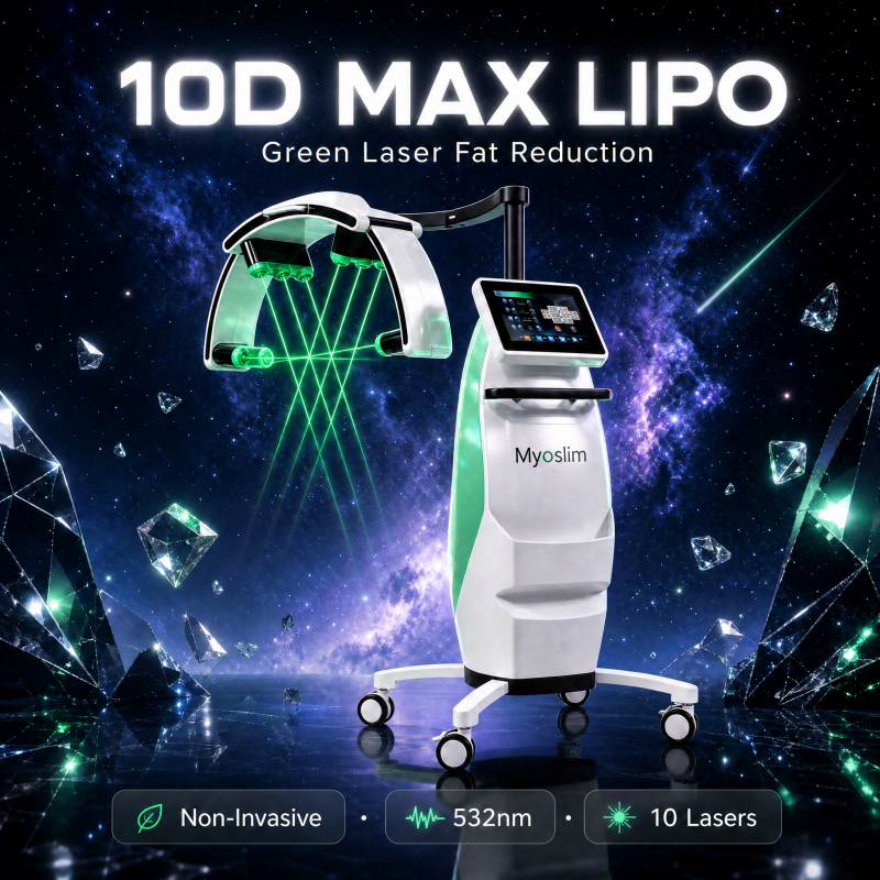 Upgraded 10D Emerald Laser Unit 532nm Diode Light for Body Shaping Fat Care Curve Adjustment Painless Daily Beauty Salon Machine