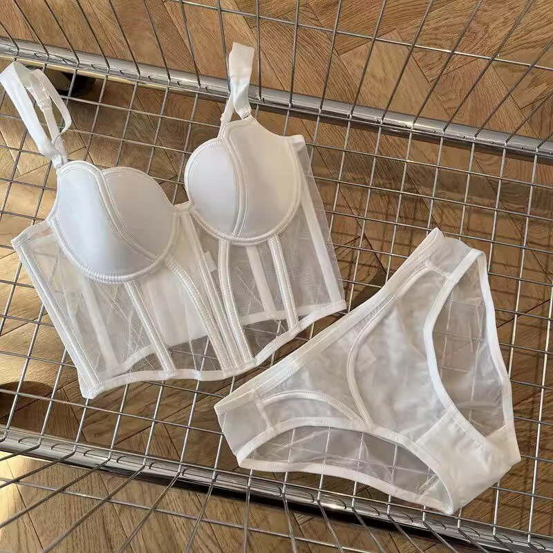 ホット販売フレンチスタイルベストブラジャー女性ソフトアンダーワイヤー薄型たるみ防止リフトサポート小バスト快適下着