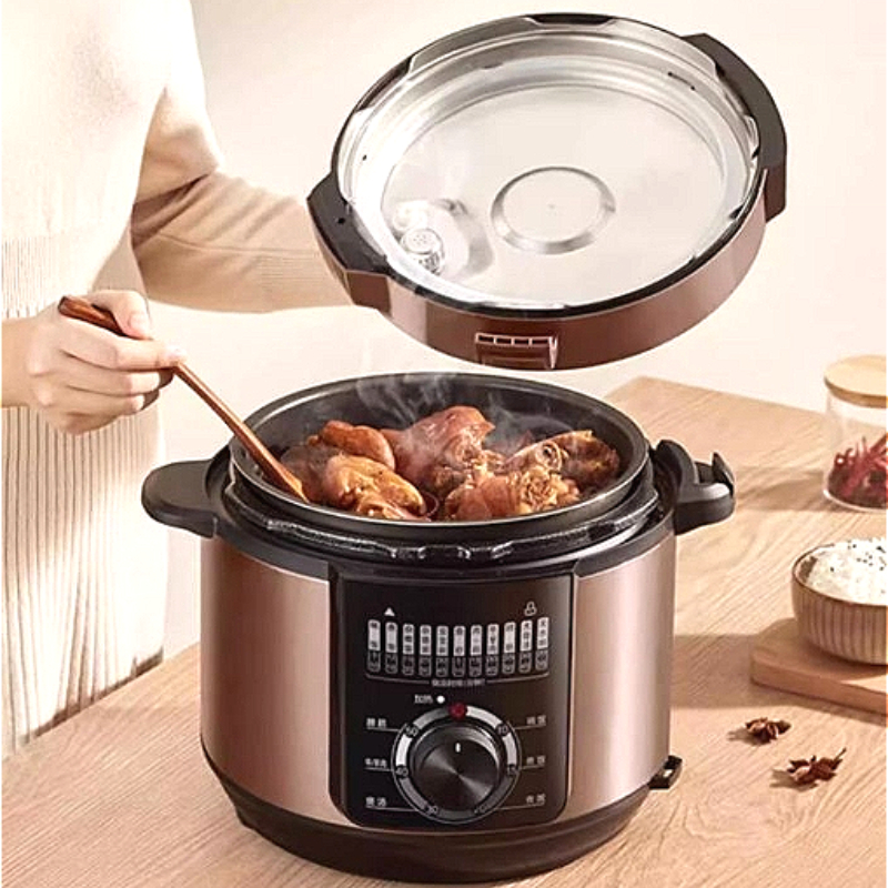 新しい5リットル家庭用スチール圧力電気炊飯器多機能インテリジェントタイマー炊飯器