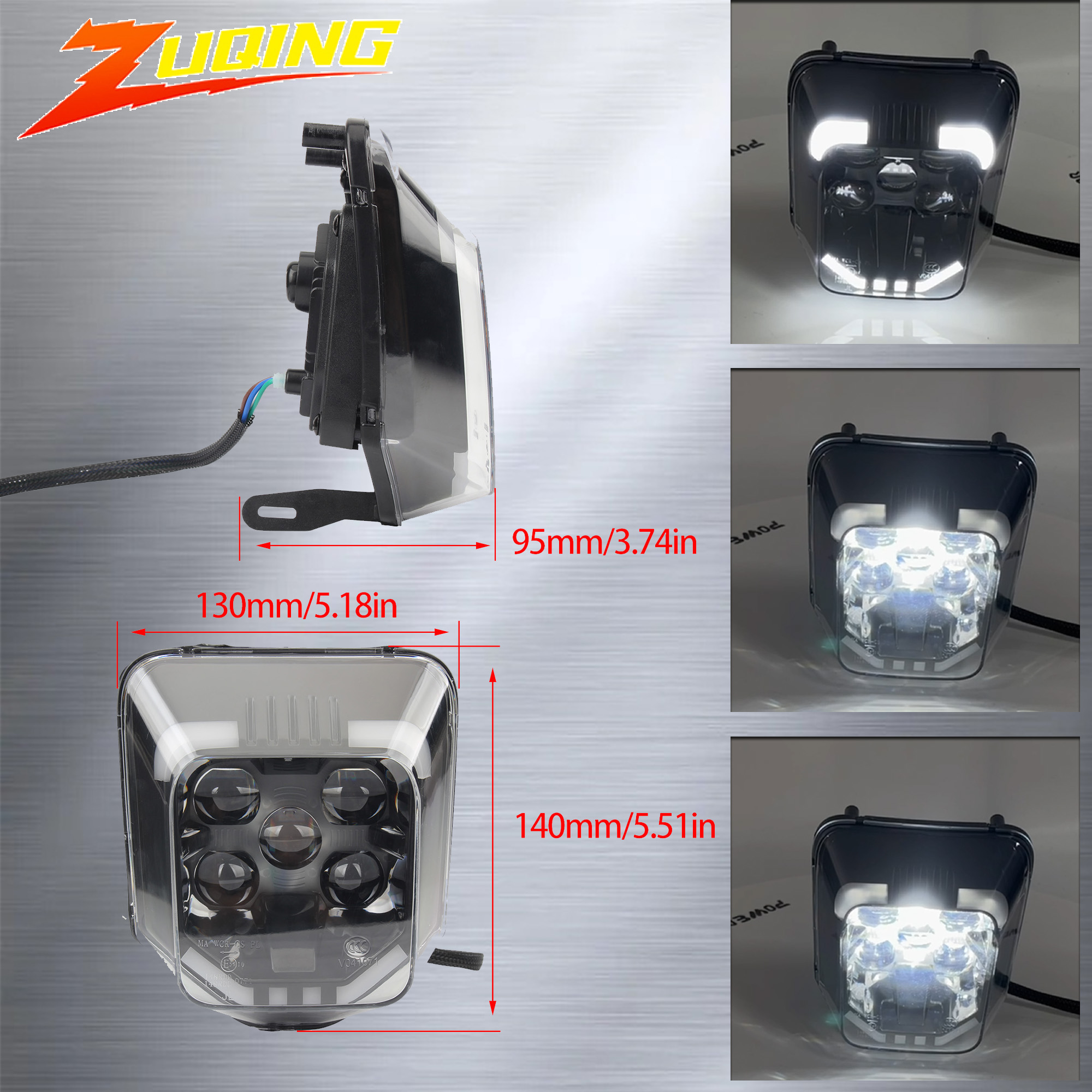 オートバイのヘッドライト LED 芯 DRL ハスクバーナ 701 TE 250 300 450 FC FE TC 125 300i ヘッドランプエンデューロモトクロスアクセサリー