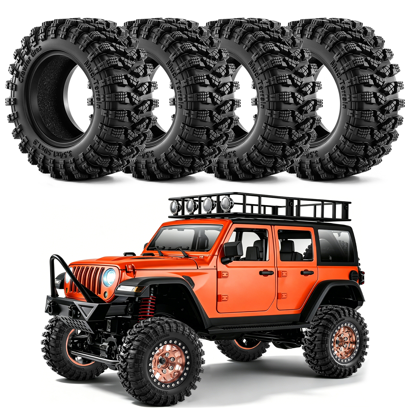 4 個 90*38 ミリメートルゴム 1.9 インチクローラータイヤタイヤ 1/10 1/12 アキシャル SCX10 II III TRX4 6 GEN7/8 D90 MJX H12P MN128 RC クローラー車用