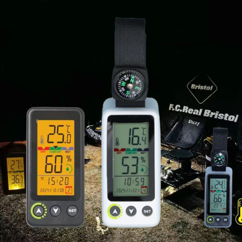 WELLINK ミニキャンプ液晶電子デジタル温湿度計屋内ミニ温度計湿度計天気センサー