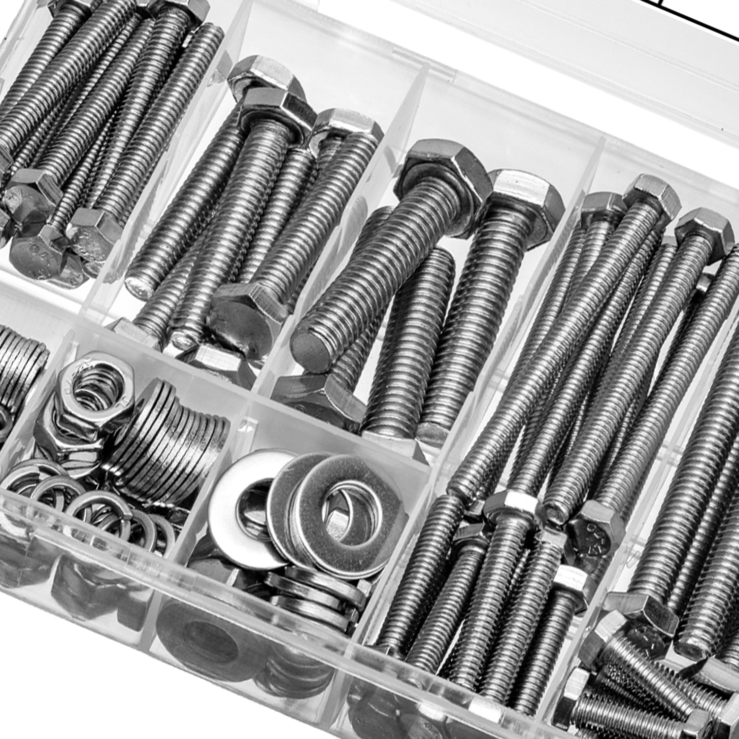 176 個のステンレス鋼 M6、M8、M10 ボルトとナット セット、ワッシャー付き - 高耐久工業用ファスナー