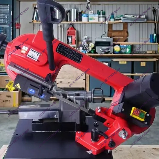 220V 金属バンドソーマシンポータブル木工バンドソーマシン水平切断電動のこぎり