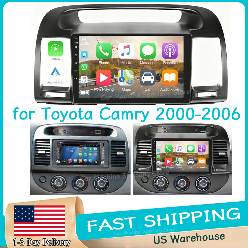 9 ''カーステレオラジオ GPS ナビマルチメディアプレーヤーテープレコーダー DSP トヨタカムリ 2000-2006 Carplay Android Auto 4 64G
