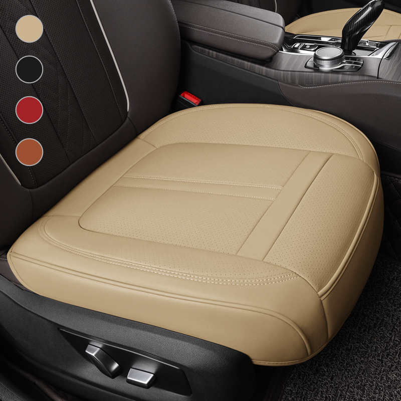 1 個ナッパレザーカーシートカバーフルラップボトムカーシートクッション耐久性のあるアンチスリップドライバーカーシートプロテクターアクセサリー