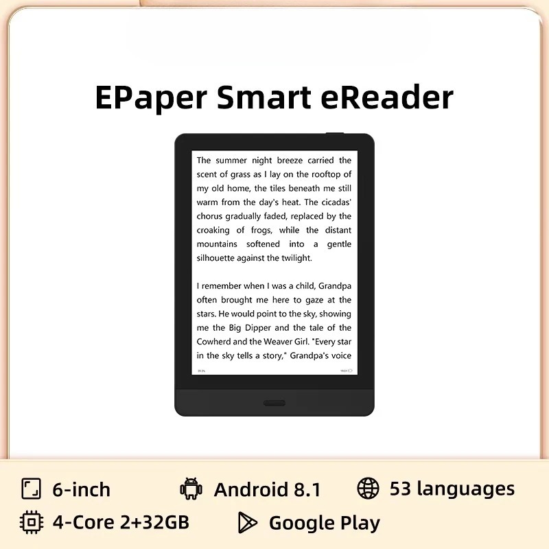 Bigme Read 6 インチ電子ペーパー電子ブックリーダー電子ブックポータブル電子ブック電子リーダー Android オープンシステムサポート Google Play