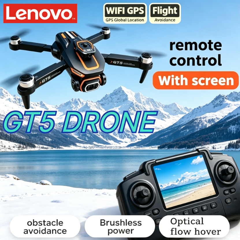 レノボ GT5 GPS 折りたたみ式ドローン 8K デュアルカメラ 5G WIFI FPV ブラシレスオプティカルフロー障害物回避 Quadcopter ドローン