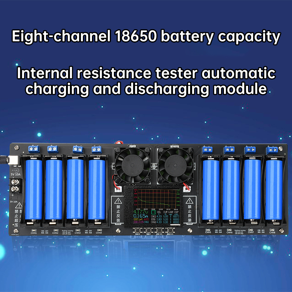 2/4/8 チャンネル 18650 バッテリー容量抵抗テスター電子負荷テスター自動充放電モジュール