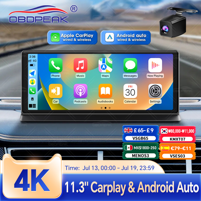 K2 Pro 11.3 インチ 4K ワイヤレス CarPlay