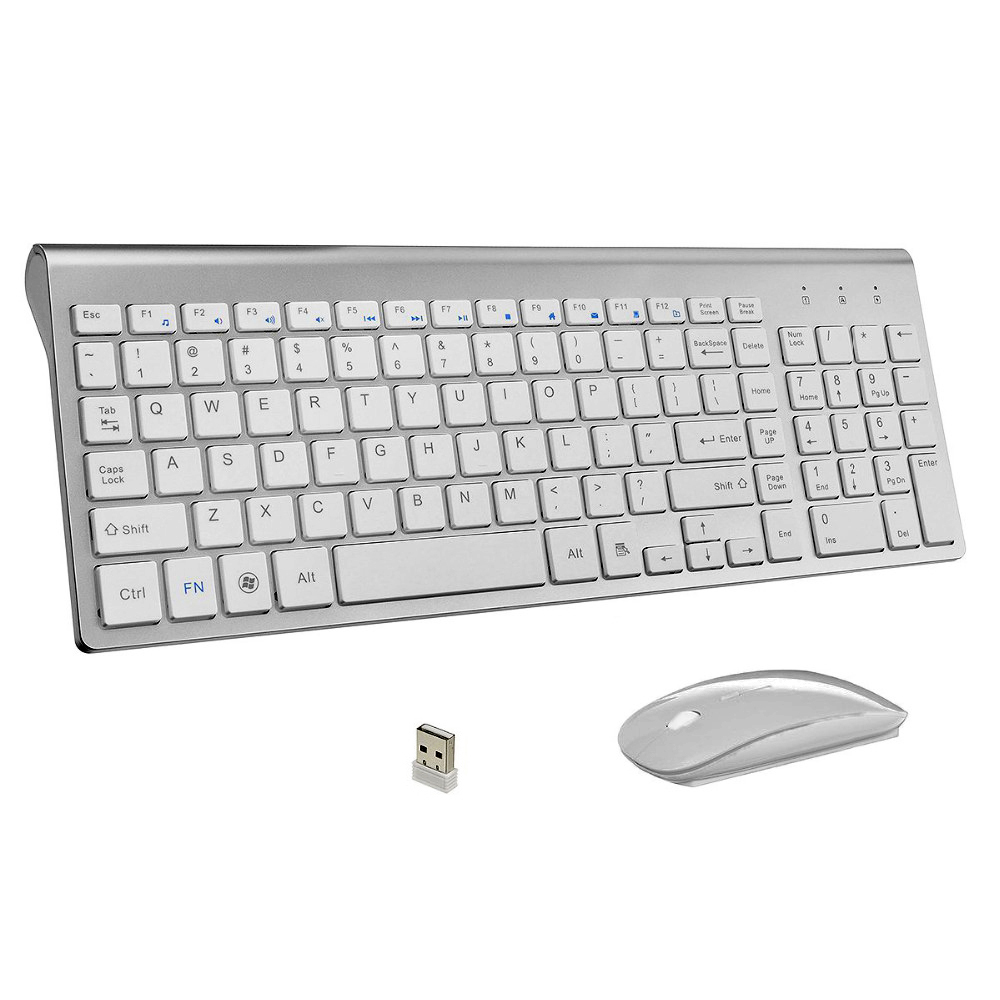 超薄型ビジネスワイヤレスキーボードとマウスのコンボ 102 キー低ノイズワイヤレスキーボードマウス Mac Pc Win XP/7/10 Tv ボックス用