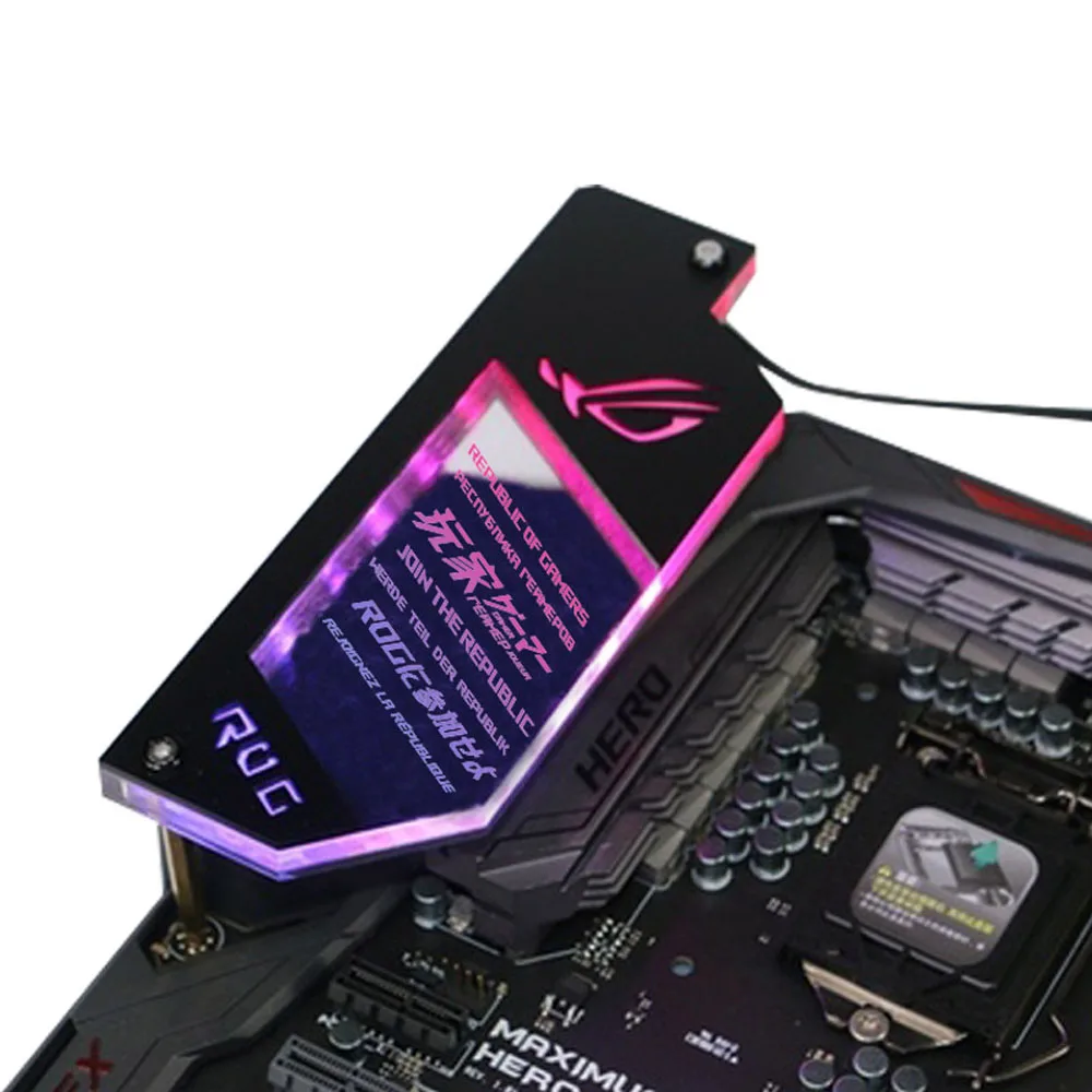 ATX IO ARGB 照明パネル DIY オーラ同期 5V ROG MOBO ライトボード、カスタマイズされたマザーボード装飾プレート PC ゲーマー改造