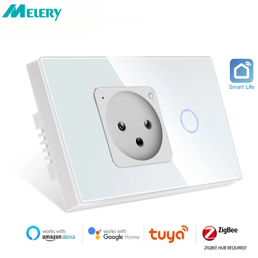 Melery イスラエル 壁ソケット Zigbee スマート ライト スイッチ 電源プラグ コンセント タッチ