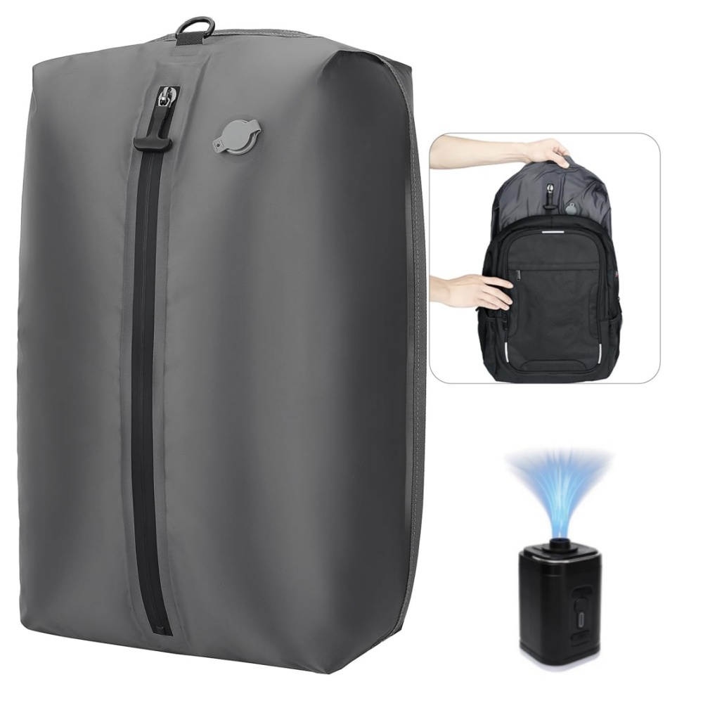 17L 旅行真空バッグ再利用可能な収納袋折りたたみ屋外圧縮バッグエアポンプ付きスーツケースバックパック荷物
