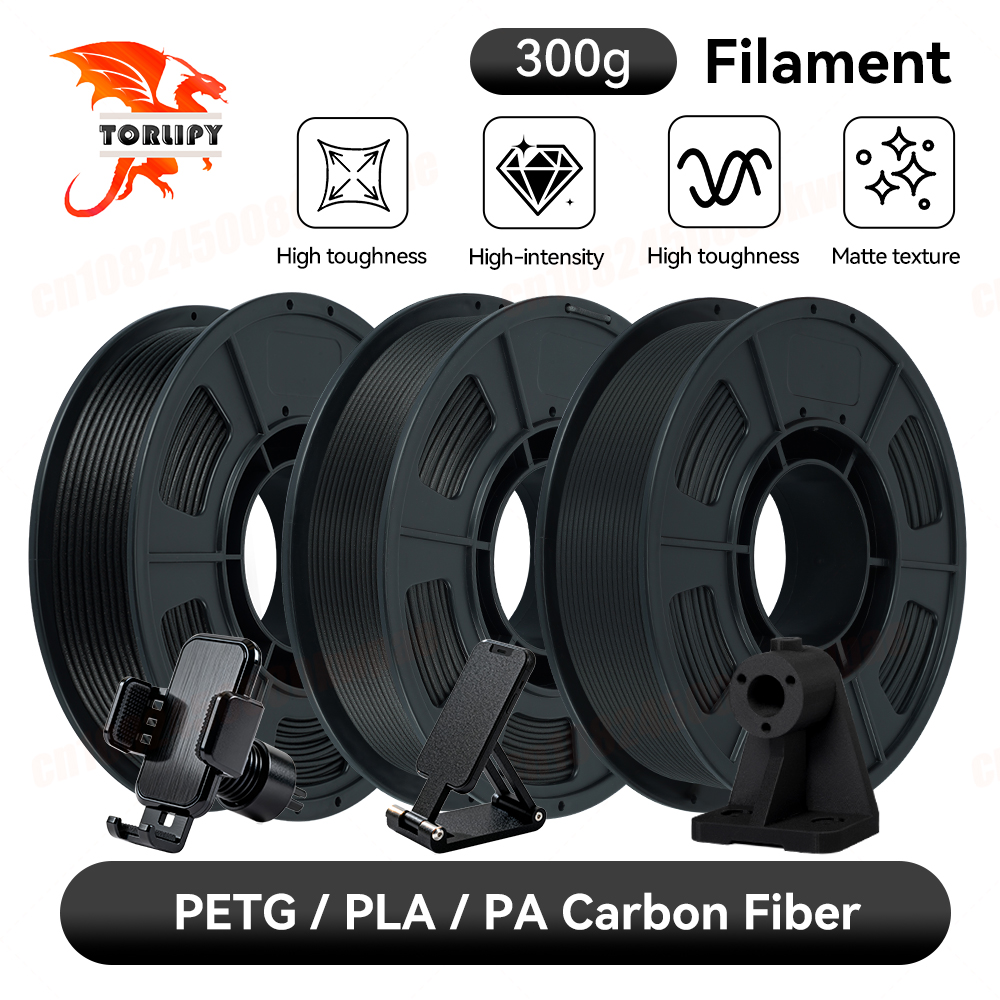 KINGROON 300g カーボンファイバー PLA PETG PA ナイロンフィラメント 1.75mm 高強度 PLA-CF PETG-CF PA-CF ほとんどの FDM 用 3D プリンター材料