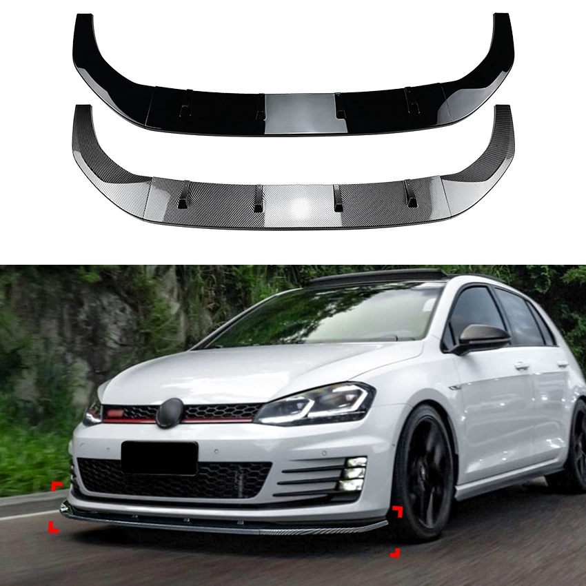 Vw ゴルフ 7 MK7 GTI R Rline 2013-2016 フロントバンパースポイラーリップ車下部ガードプレートスプリッタボードブレード