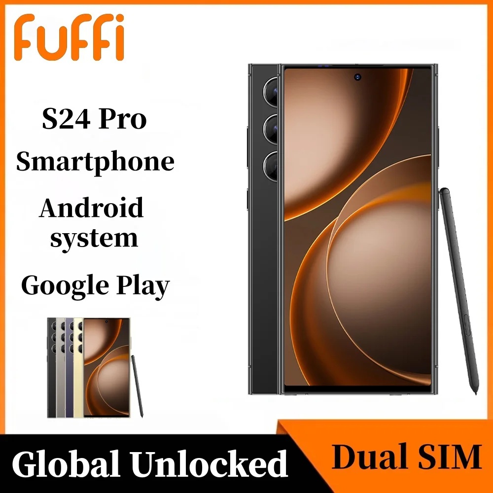 FFFI S24 Pro スマートフォン Android 6.8 インチ電話 8 グラム RAM 512 ギガバイト ROM デュアル SIM 携帯電話 Google Play ストア 20MP 4100mAh 携帯電話