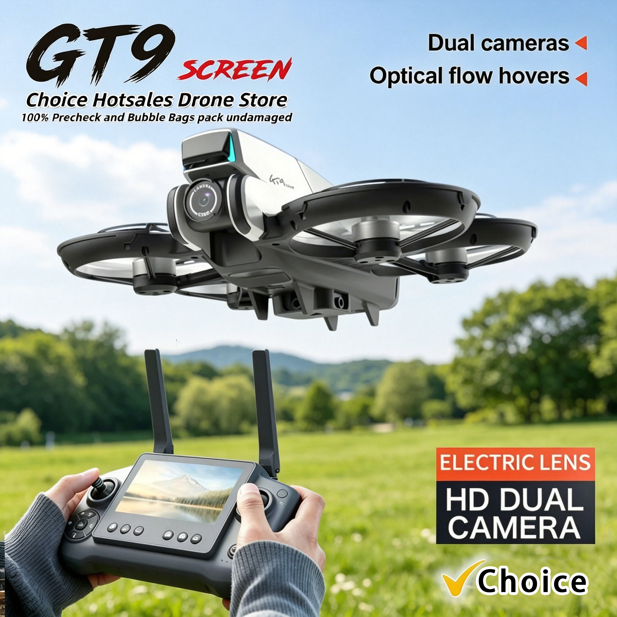 オリジナル GT9 FPV ドローン RC スクリーンブラシレス 8 18K カメラ EIS 防振オプティカルフロー WiFi 障害物回避 RC Quadcopter ギフト