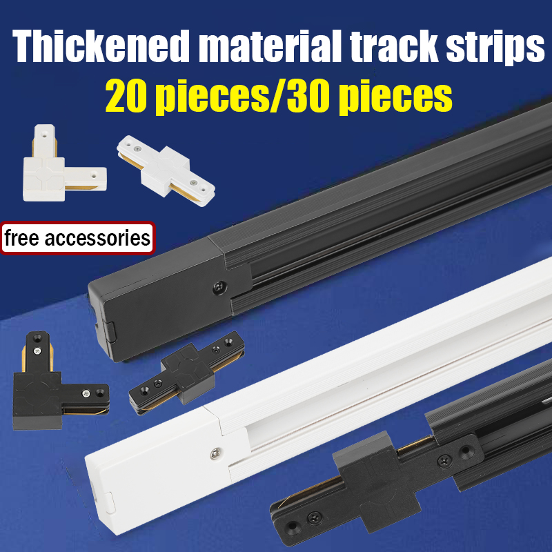20 個トラックレールキットスポットライト 0.5 メートル 1 メートル Led トラックライトレールコネクタトラックレールスポットライトトラック照明家庭用キッチン