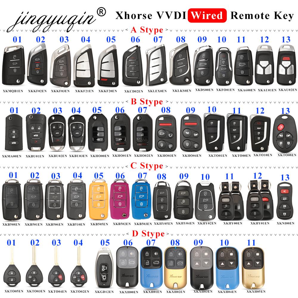 XK シリーズ Xhorse VVDI ユニバーサルリモート有線車のキー XKKF02EN XKKF03EN XKMQB1EN XKKF20EN XKTO10EN XKB506EN XKMA00EN XKDS XKHY