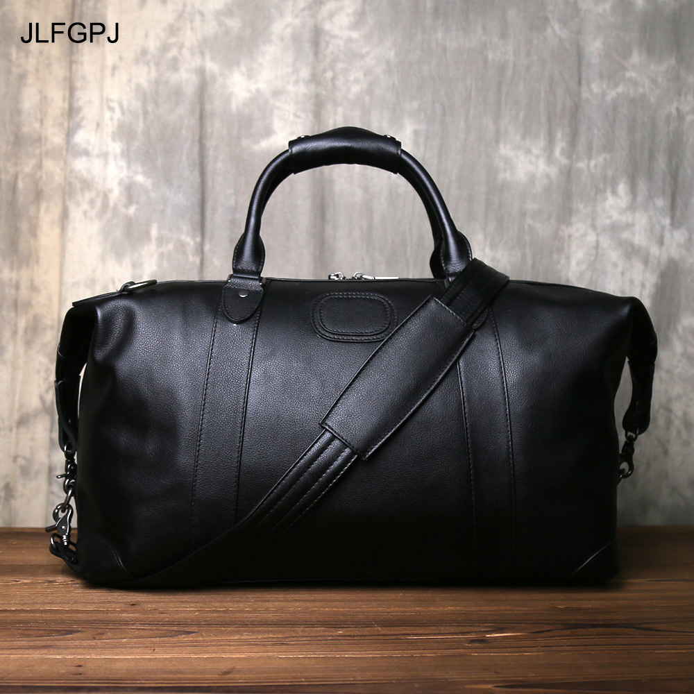 JLFGPJ ニッチレトロ本革メンズデイリーアウトドアトラベルバッグナチュラルトップレイヤー牛革大容量クロスボディハンドバッグ