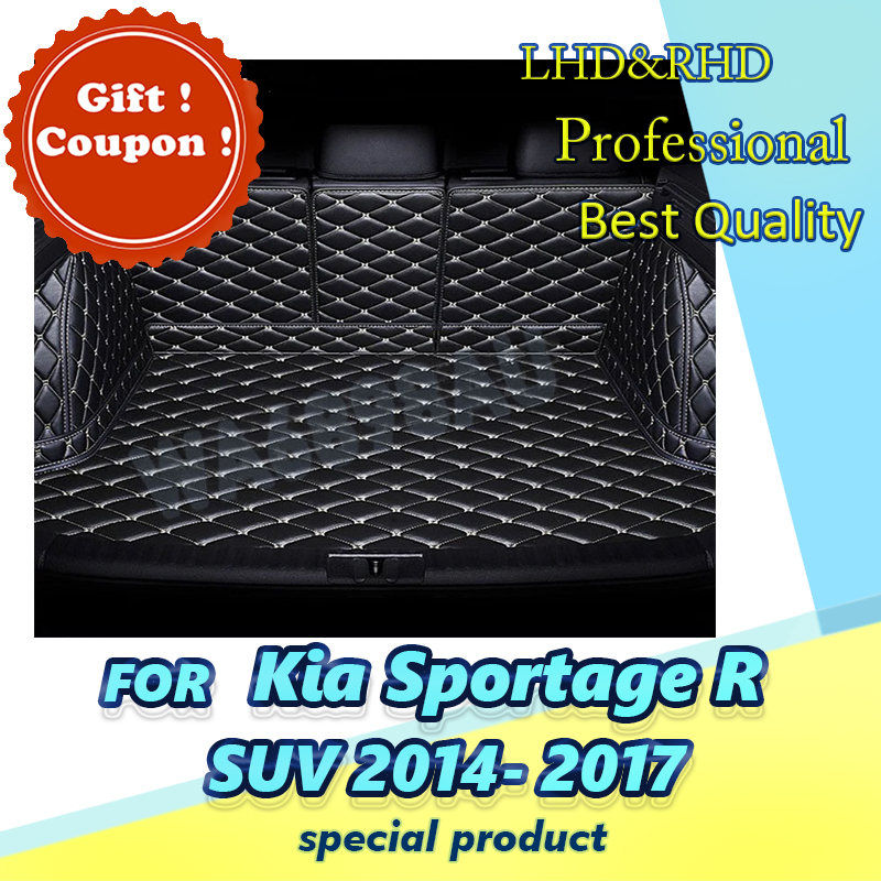 カスタム起亜 Sportage R SUV 2014 2015 2016 2017 高品質の車のトランクマット抗汚れ耐久性のある革カーペット保護パッド