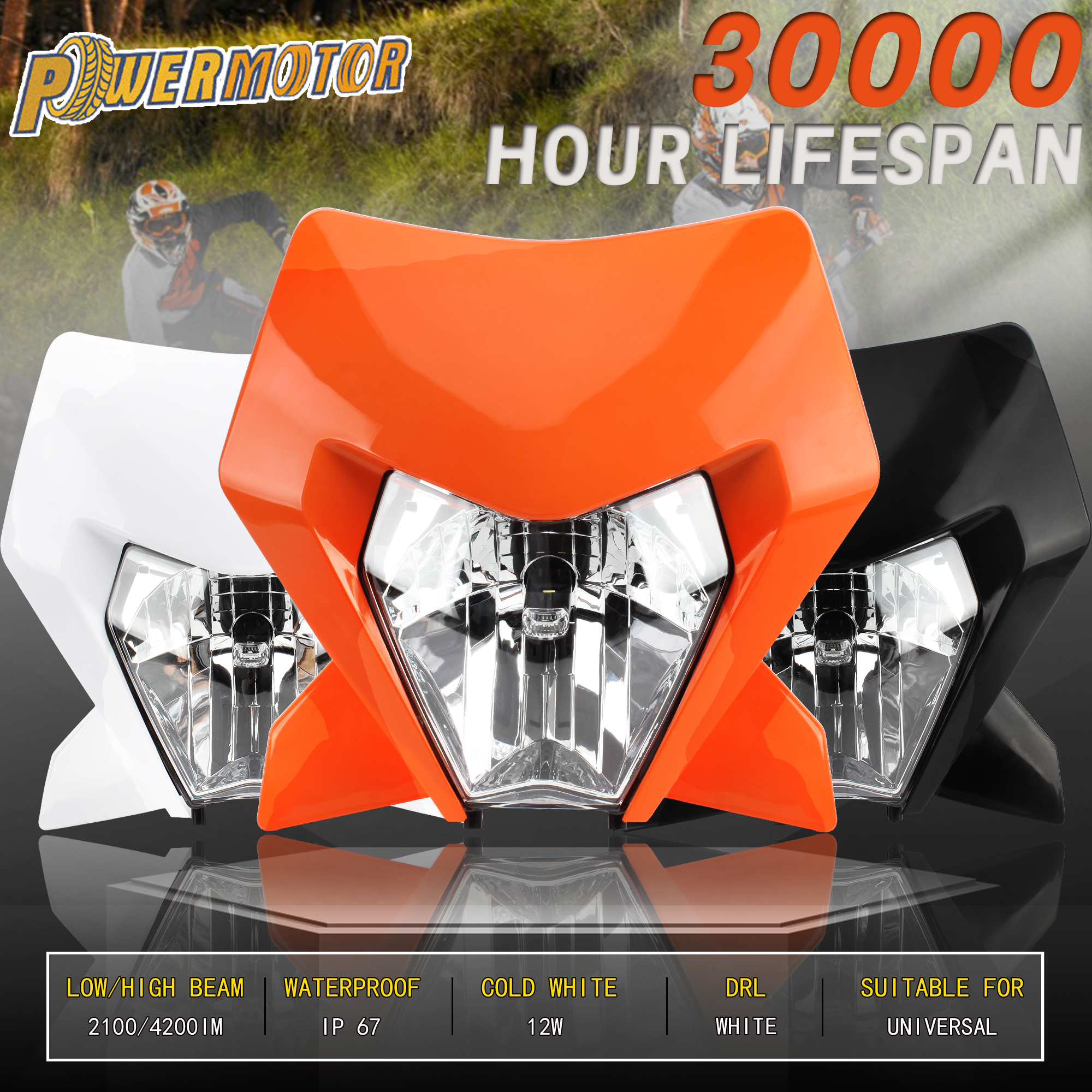 オートバイ LED ヘッドライト KTM EXC SXF XCW MX 2024 ヘッドランプヘッドライトスーパーモトフェアリングダートバイクエンデューロモトクロス