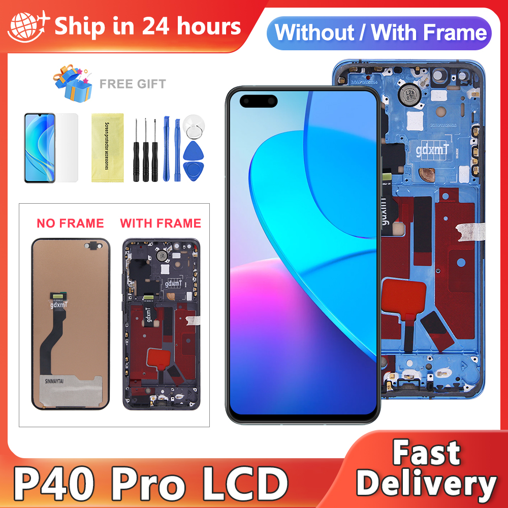 P40 プロスクリーン Huawei 社 P40 プロ ELS-NX9 ELS-N04 LCD ディスプレイタッチスクリーンデジタイザアセンブリの交換 P40 プロディスプレイ