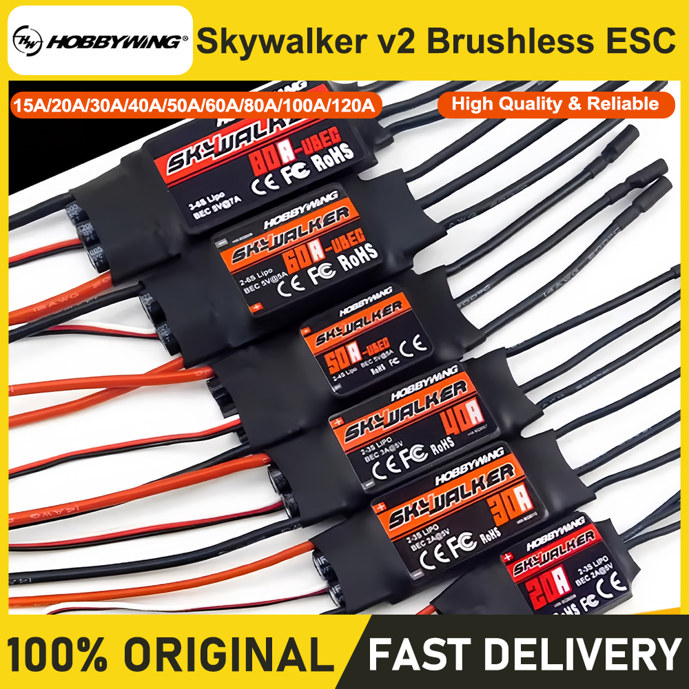 Hobbywing スカイウォーカー v2 ブラシレス ESC 30A 40A 50A 80A 100A 120 V2 ドローン ESC 2-4S スピードコントローラー BEC/UBEC 付き RC Quadcopte