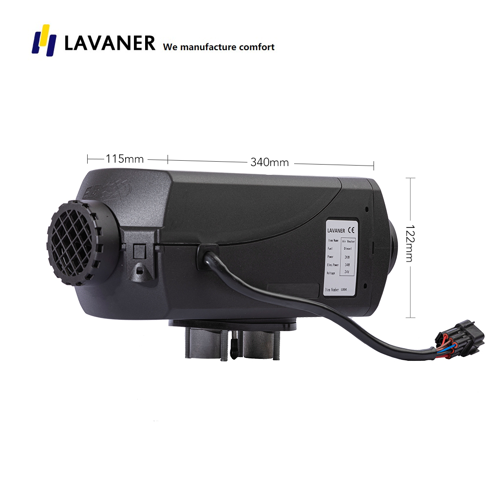 LAVANER Pro 12V 2KW ディーゼルエアヒーター、防水 LCD リモコン、アフターバーナー RV キャンピングカー バン トラックに対応