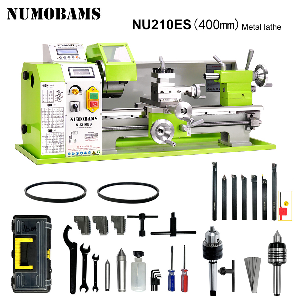 NUMOBMAS NU210X400ES 6mmスピンドル + 焼入れガイドウェイ 半自動金属旋盤
