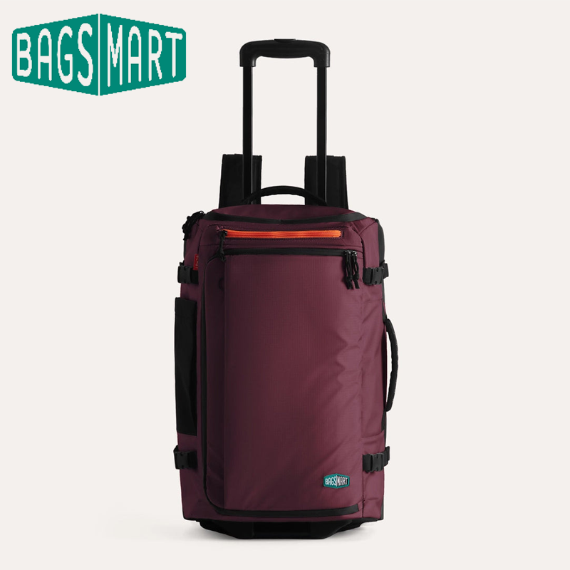 BAGSMART 旅行ローリング荷物バッグ大容量トロリーバッグ多機能キャビン機内持ち込み荷物ホイール付き